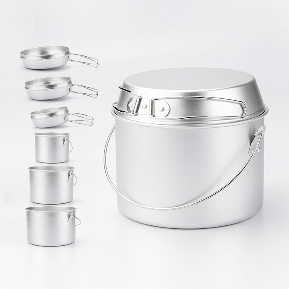 Outdoor Picnic Aluminum Cookwa - Camping Cooking Dining Set recension och pris