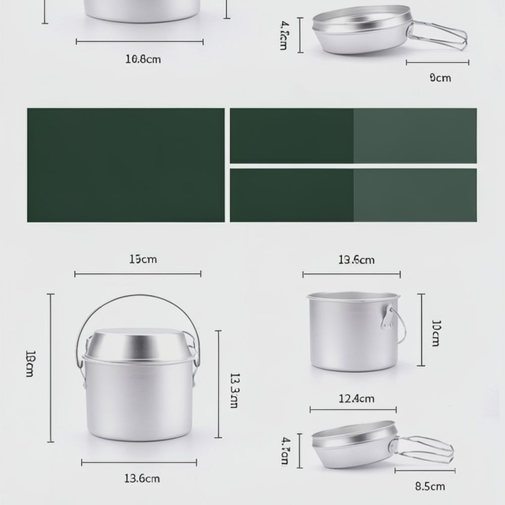 Outdoor Picnic Aluminum Cookwa - Camping Cooking Dining Set recension och pris