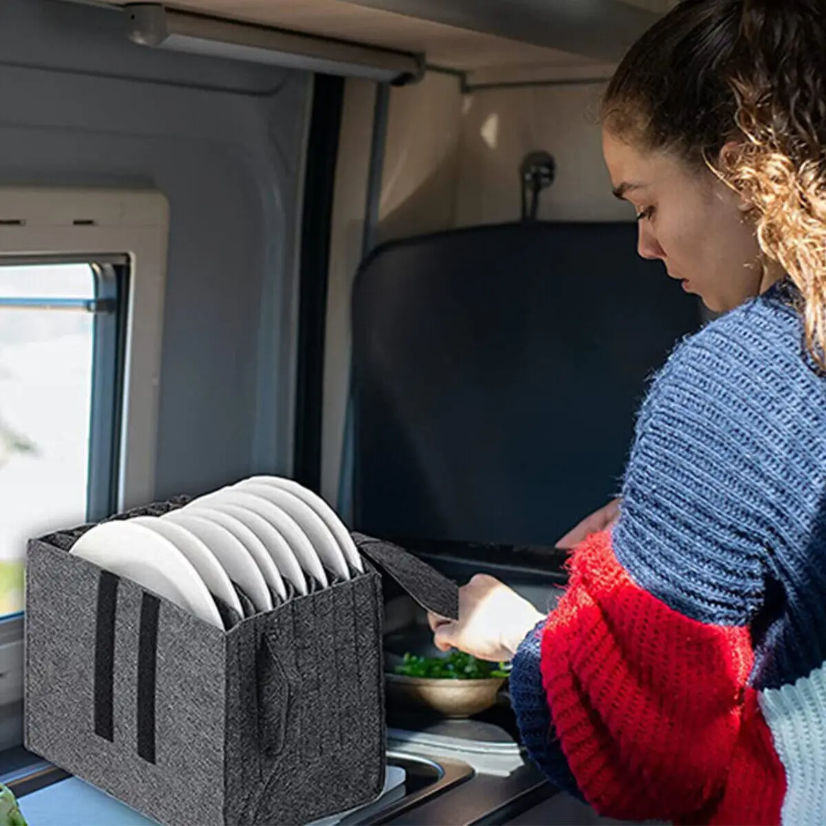 Felt Plate Dish Cup Storage Ba - Camping Cooking Organizer recension och pris