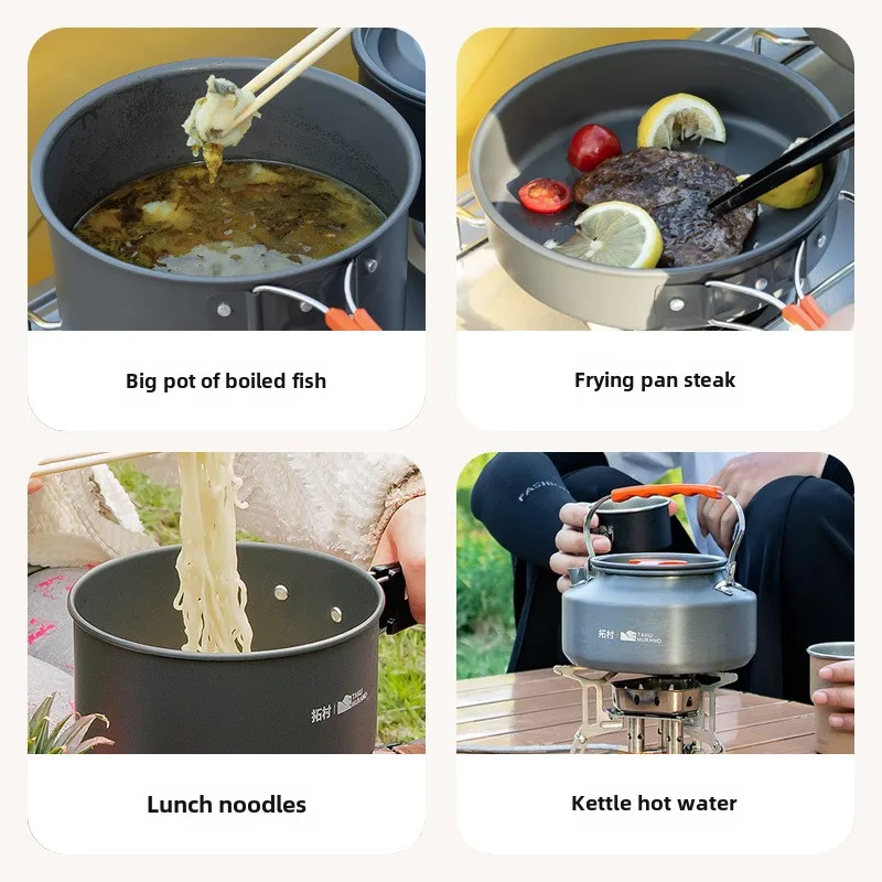 High Quality Outdoor Tableware - Quality Camping Cooking Set recension och pris