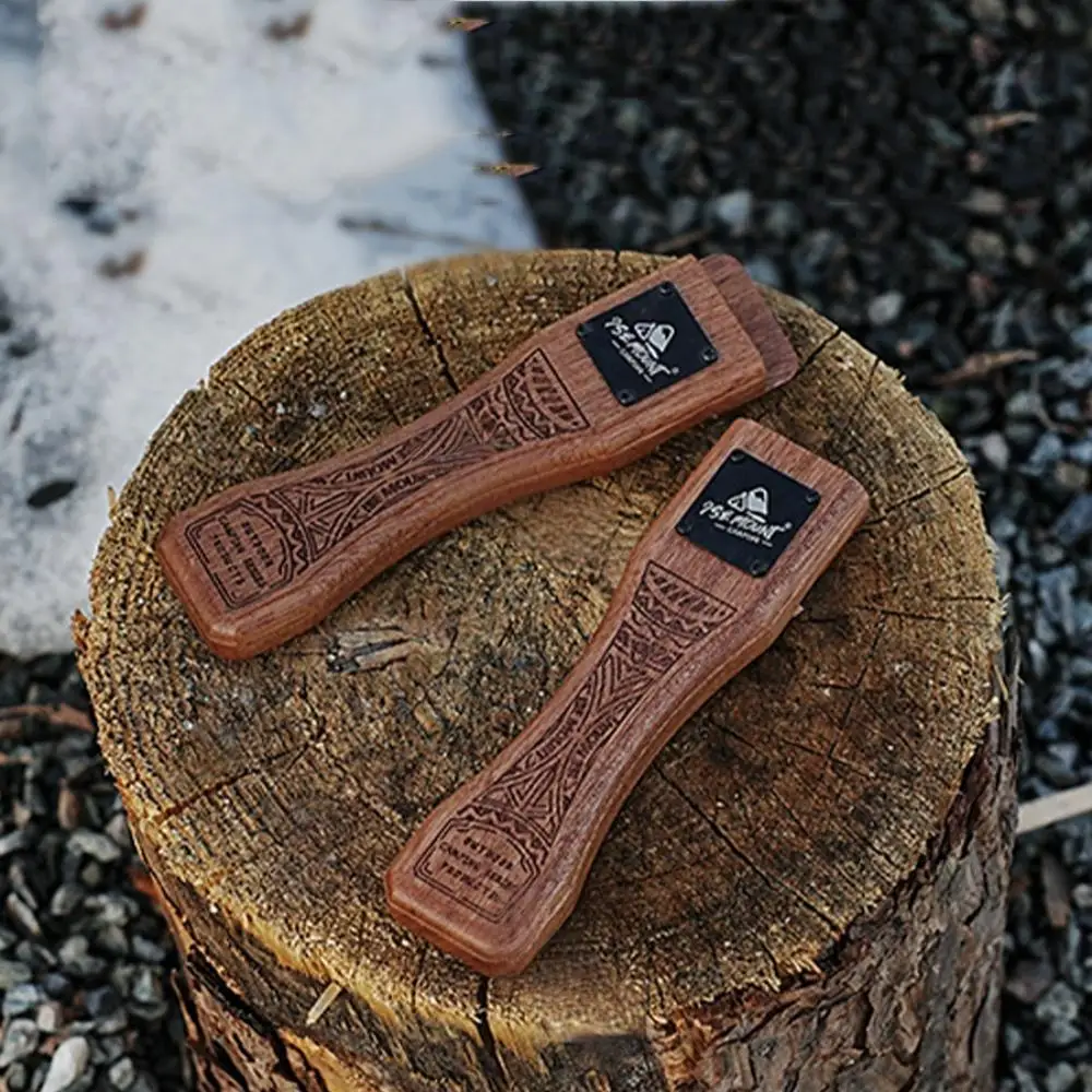 Outdoor Natural Wood Grill Pan - Camping Hiking Cooking recension och pris