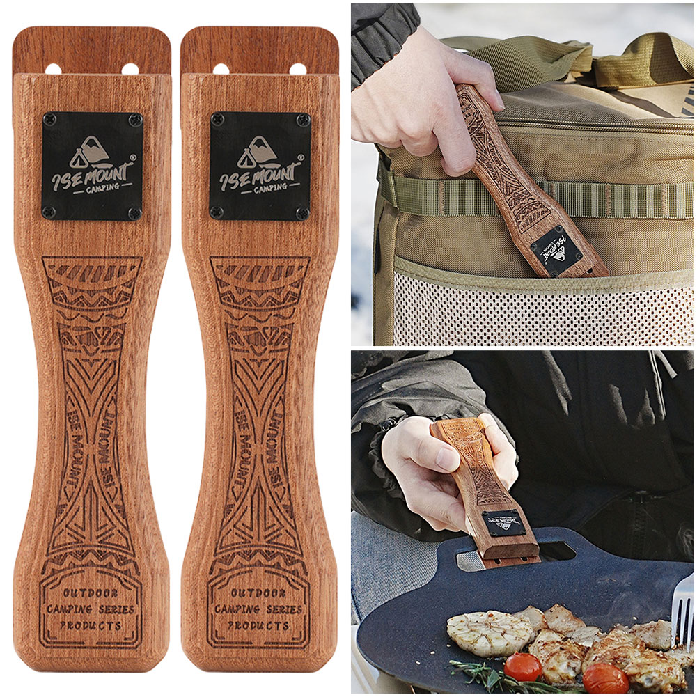 Outdoor Natural Wood Grill Pan - Camping Hiking Cooking recension och pris