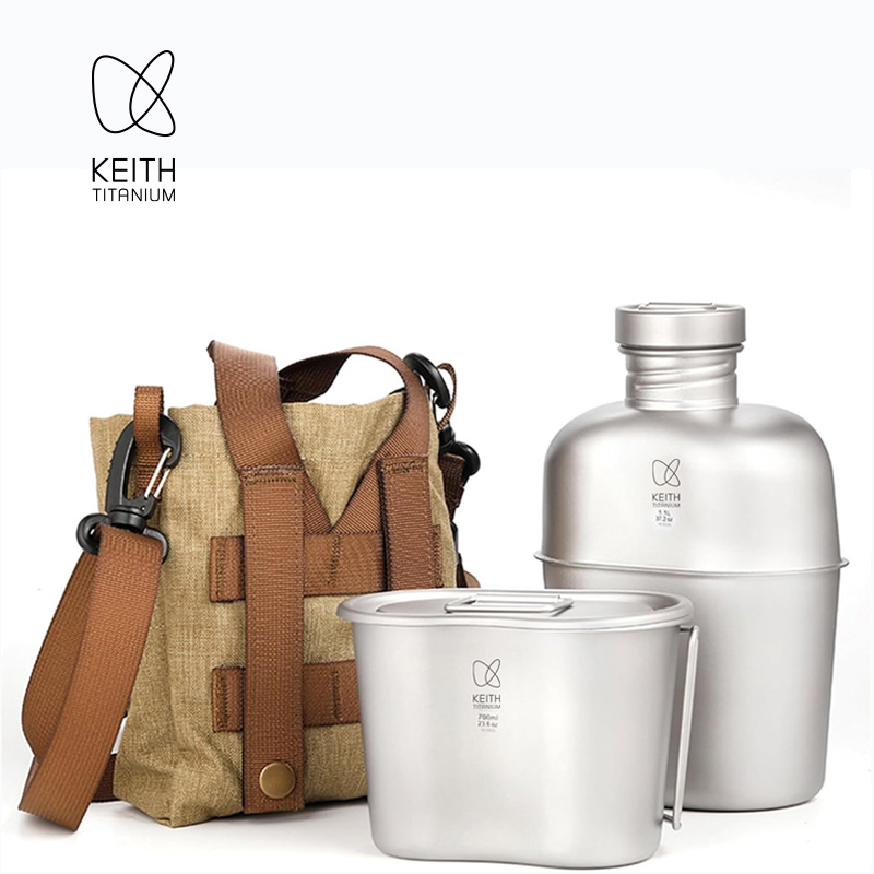 KEITH  Pure Titanium Canteen M - Camping Hiking Cooking recension och pris